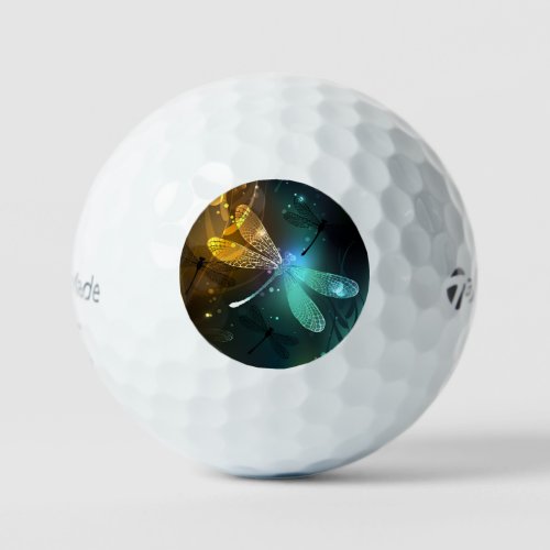 Green luminous dragonfly flight golf balls