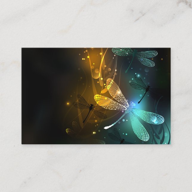 Green luminous dragonfly flight loyalty card (Front)