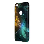 Green luminous dragonfly flight uncommon google pixel XL case (Back/Left)