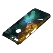 Green luminous dragonfly flight uncommon google pixel XL case (Top)