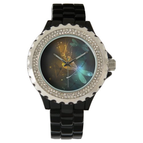 Green luminous dragonfly flight watch