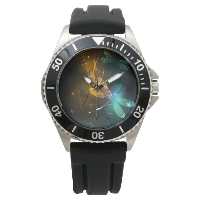 Green luminous dragonfly flight watch (Front)