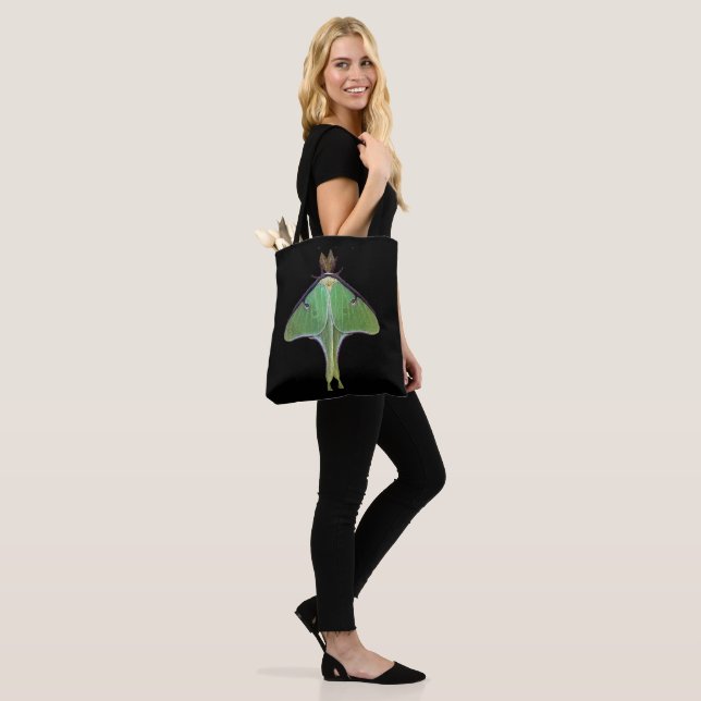 Green Luna Moth Animal Tote Bag (On Model)