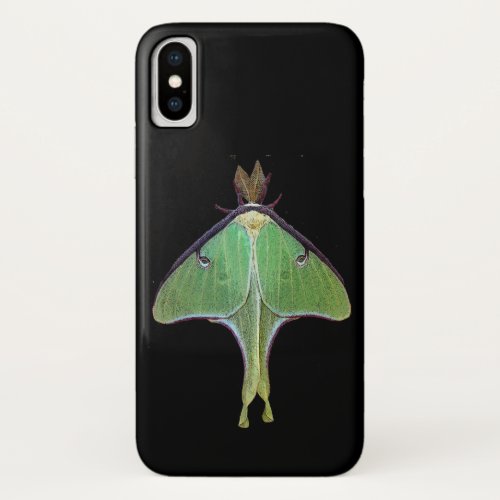 Green Luna Moth iPhone X Case