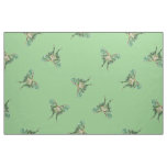 Green Luna Moth Pattern Fabric