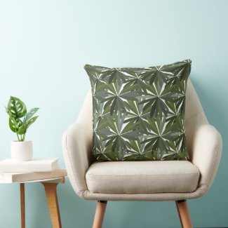 Green Lupine Leaves Pattern