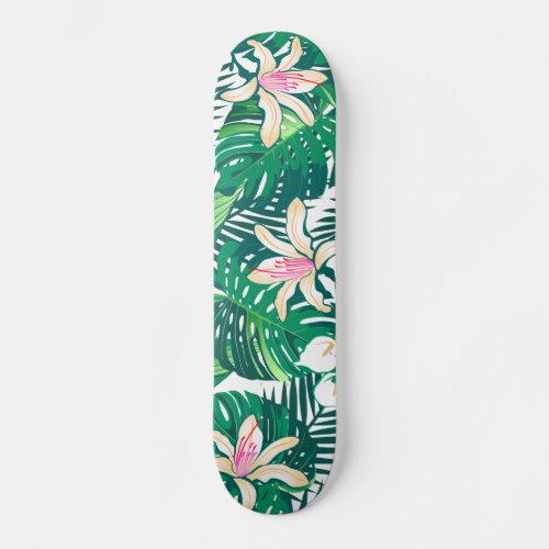 Green lush plants skateboard