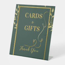 Green Luxury Acrylic Pedestal Sign for Wedding or