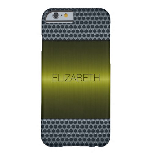 Green Luxury Stainless Steel Metal Look Barely There iPhone 6 Case