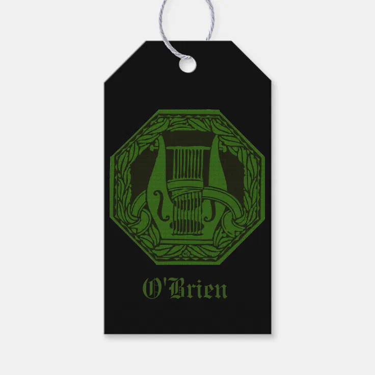 Green Lyre Customizable Gift Tags | Zazzle