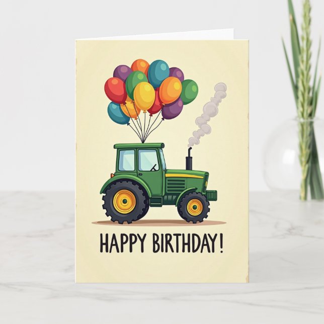 Green Machine Birthday Card (Front)