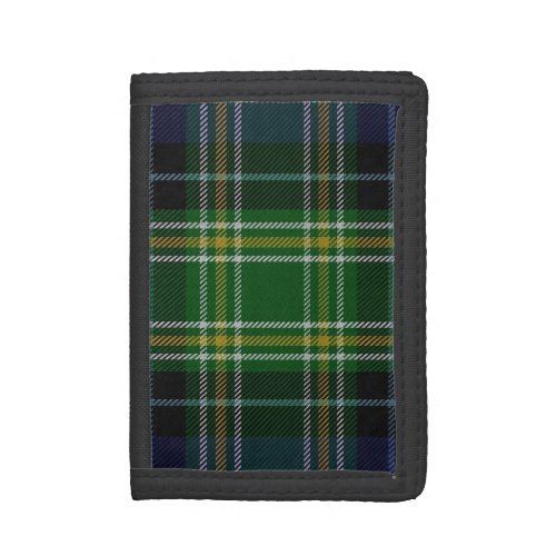 Green MacKellar Tartan Plaid Tri_fold Wallet