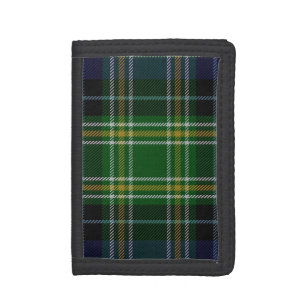 Green MacKellar Tartan Plaid Trifold Wallet