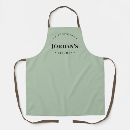 Green made with Love Custom Your Kitchen  Apron