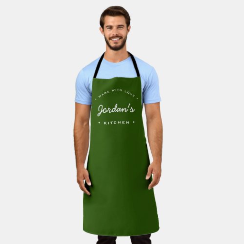 Green Made with Love Custom Your Kitchen Apron