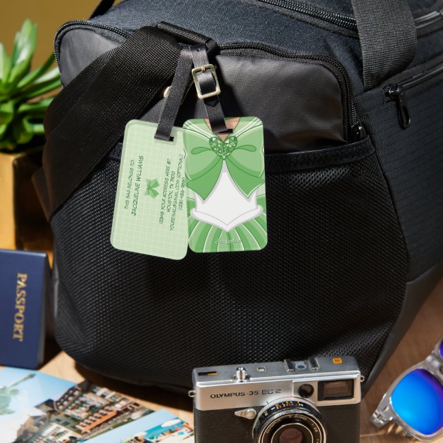 Green Magical Girl  Luggage Tag (Front & Back)