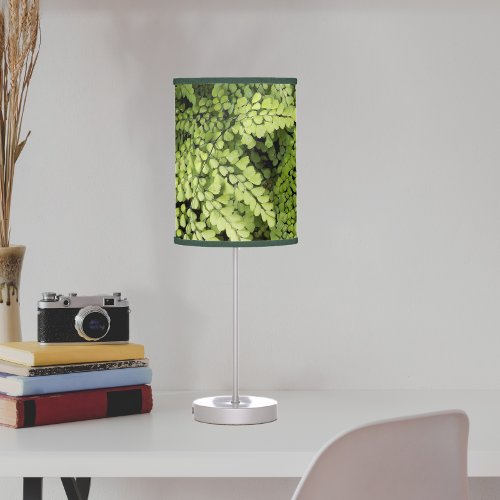 Green Maidenhair Fern Floral Table Lamp