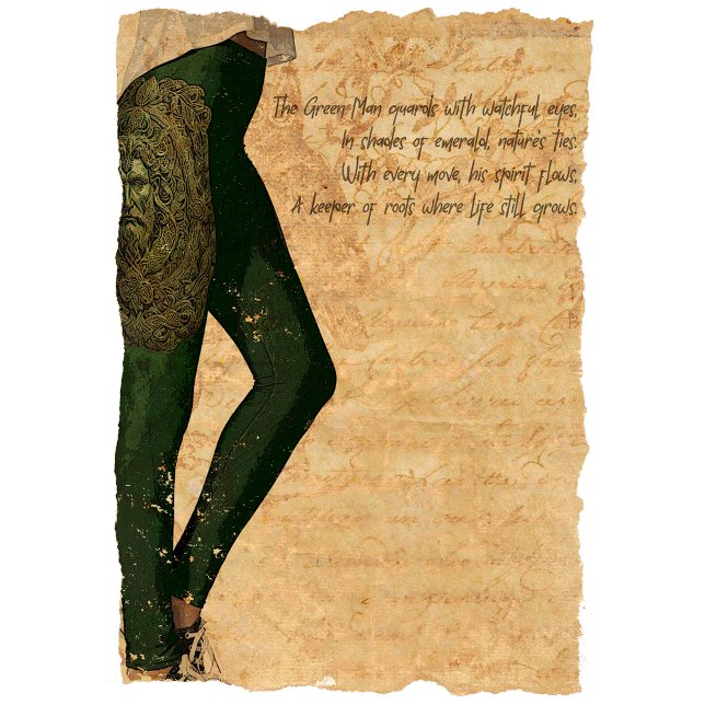 Green Majesty: Green Man  Leggings (Creator Uploaded)