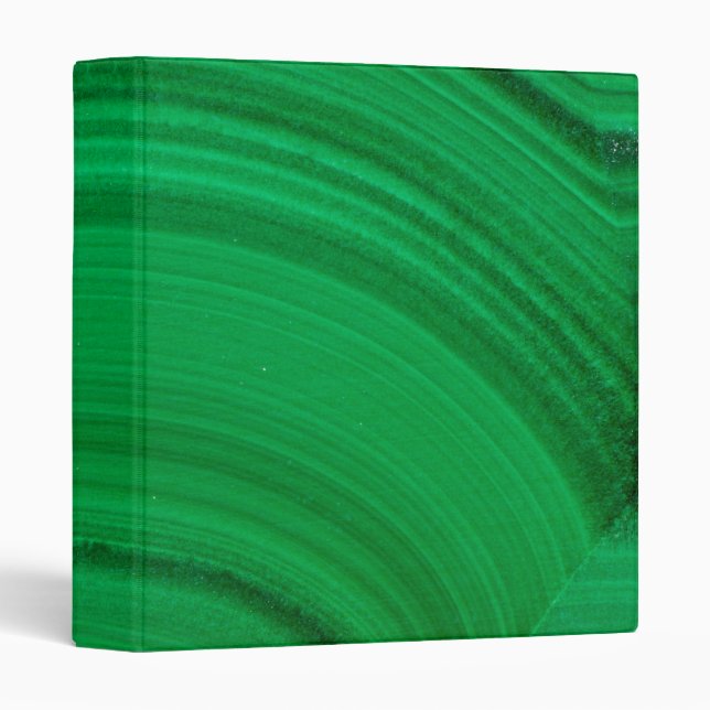 Green Malachite Close-Up 3 Ring Binder (Front/Spine)