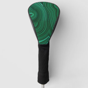 Green malachite gemstone golf head cover