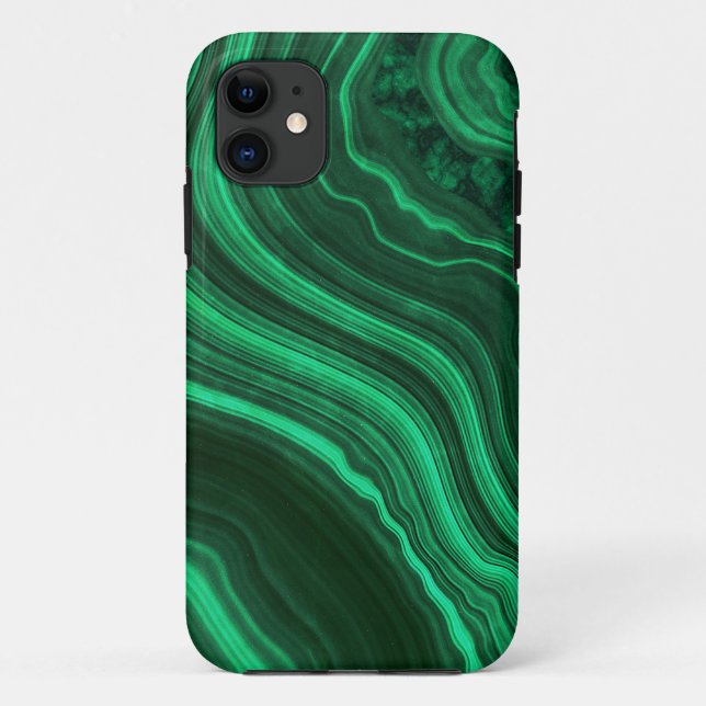 Green Malachite Texture Case-Mate iPhone Case (Back)