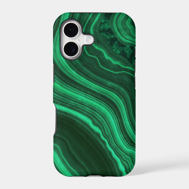 Green Malachite Texture Iphone Case (Back)