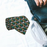 Green Mallard Duck Head Pattern Neck Tie<br><div class="desc">Dress in style with this stylish tie that features the photo image of a green Mallard Duck head printed in a repeating pattern.</div>