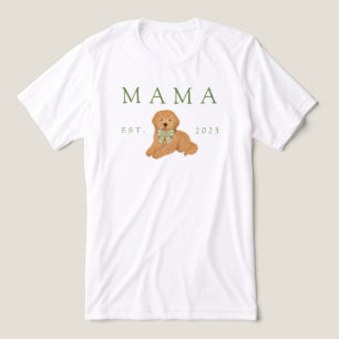 Green Mama Goldendoodle Puppy Birthday Tri-Blend Shirt