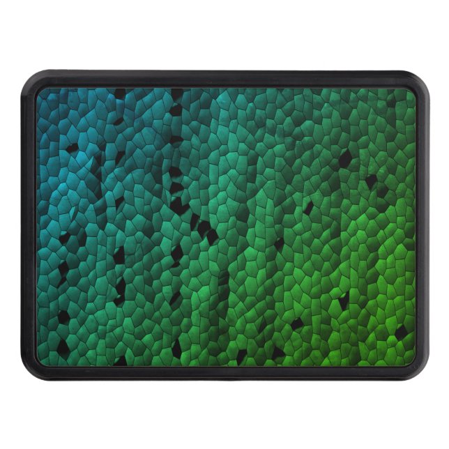 Green Mamba animal Art Prints Hitch Cover (Front)