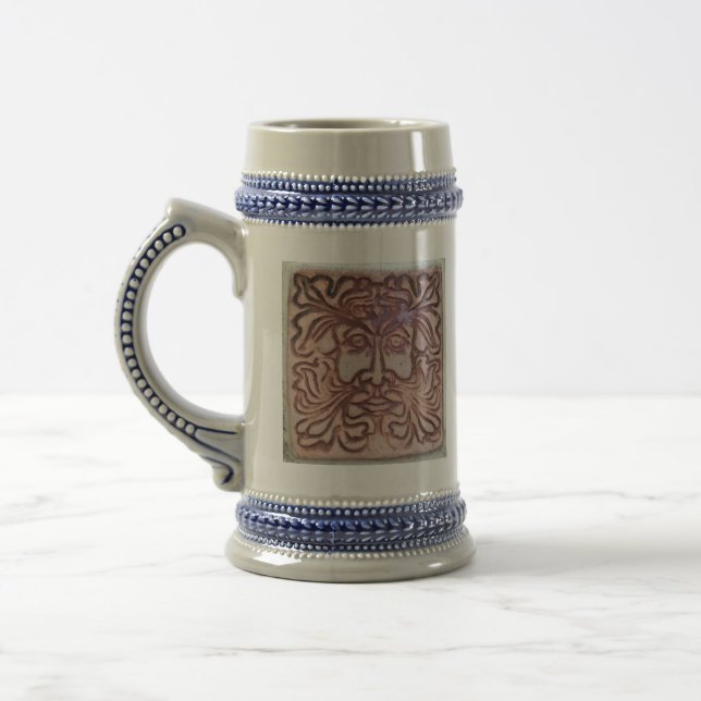 Green Man Beer Stein (Left)
