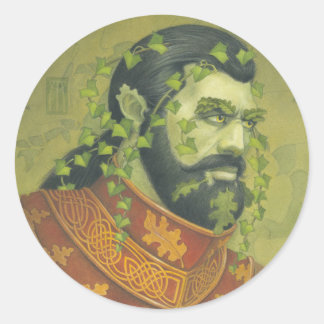 Green Man Classic Round Sticker