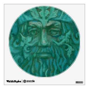 Green Man, Forest King, Pagan God, Fantasy Art Wall Sticker