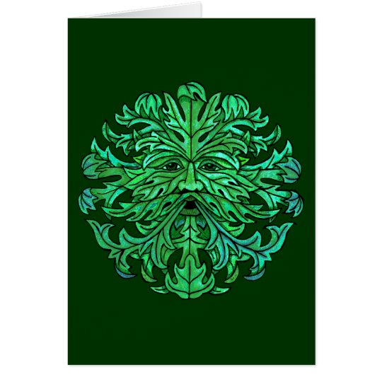 Green Man Gaze Card