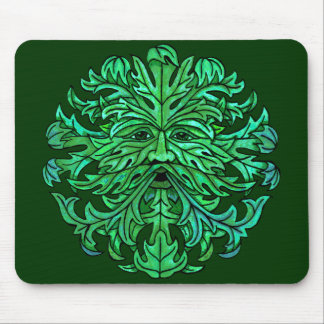 Green Man Gaze Mouse Pad