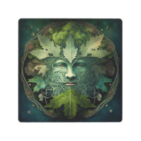 Green Man Mandala Fantasy Art