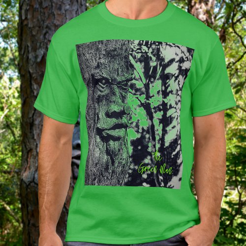 Green Man Pagan Myth Celtic Stylish T_Shirt
