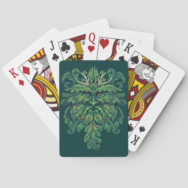 Green Man Poker Cards (Back)