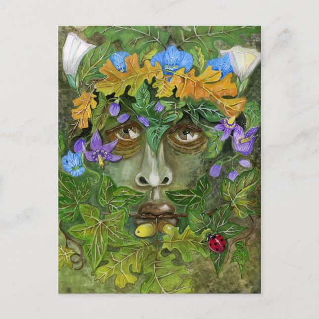 Green man postcard (Front)