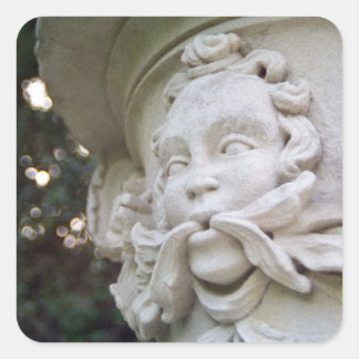 Green Man Square Sticker