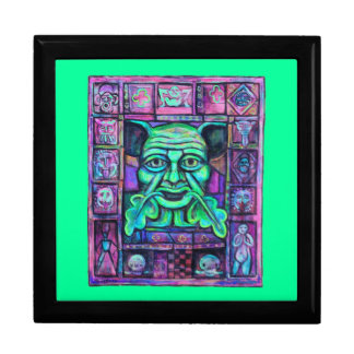 Green Man Tiled Gift Box