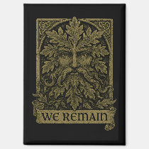 Green Man We Remain Pagan Wiccan Kitchen Magnet