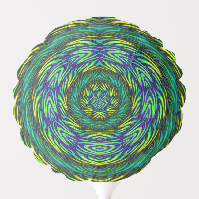 Green Mandala Abstract Pattern Balloon