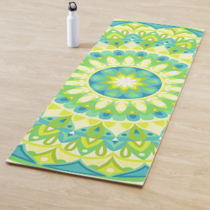 Green Mandala Centered Nature Inspired Meditation Yoga Mat