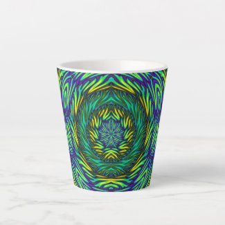 Green Mandala Latte Mug