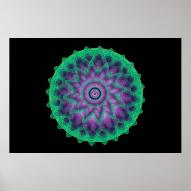 Green Mandala Poster (Front)