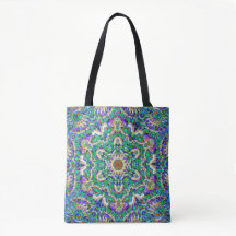 "Green Mandala" v2 Tote/Shoulder Bag:choose style