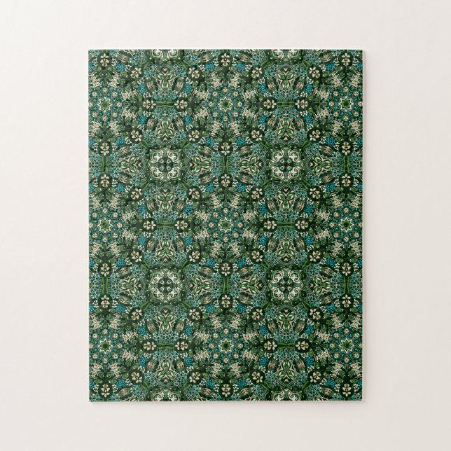 Green Mandala Very Difficult Jigsaw Puzzle (Vertical)