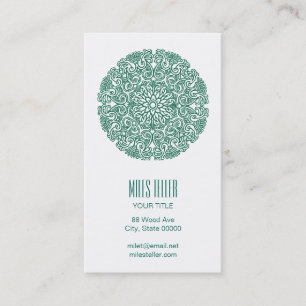 Green Mandala Yoga Fitness Business Cards