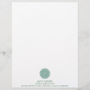 Green Mandala Yoga Letterhead