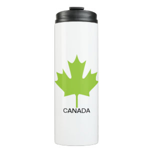 Green Maple Leaf Canada Thermal Tumbler